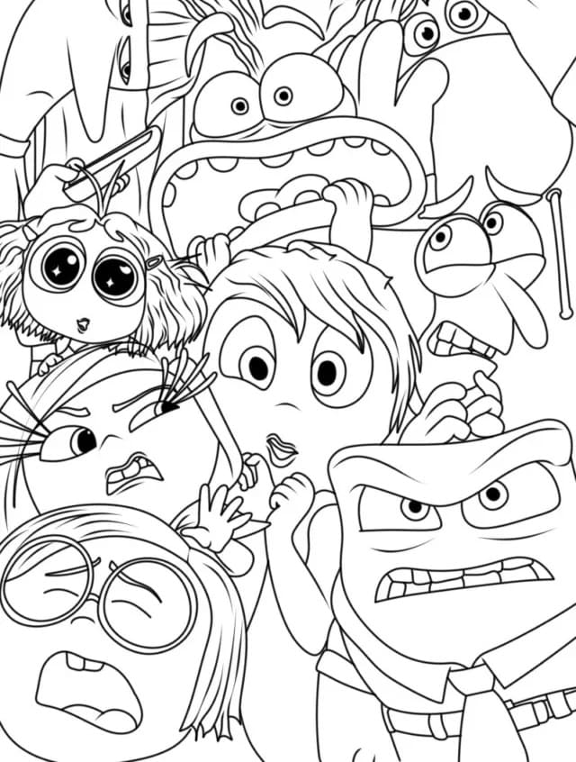 Desenho de Divertida Mente 2 Grátis para Crianças para Colorir