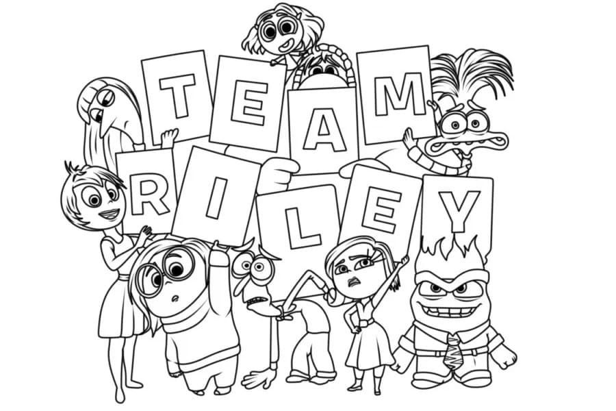 Desenho de Divertida Mente 2 Imprimivel para Crianças para Colorir