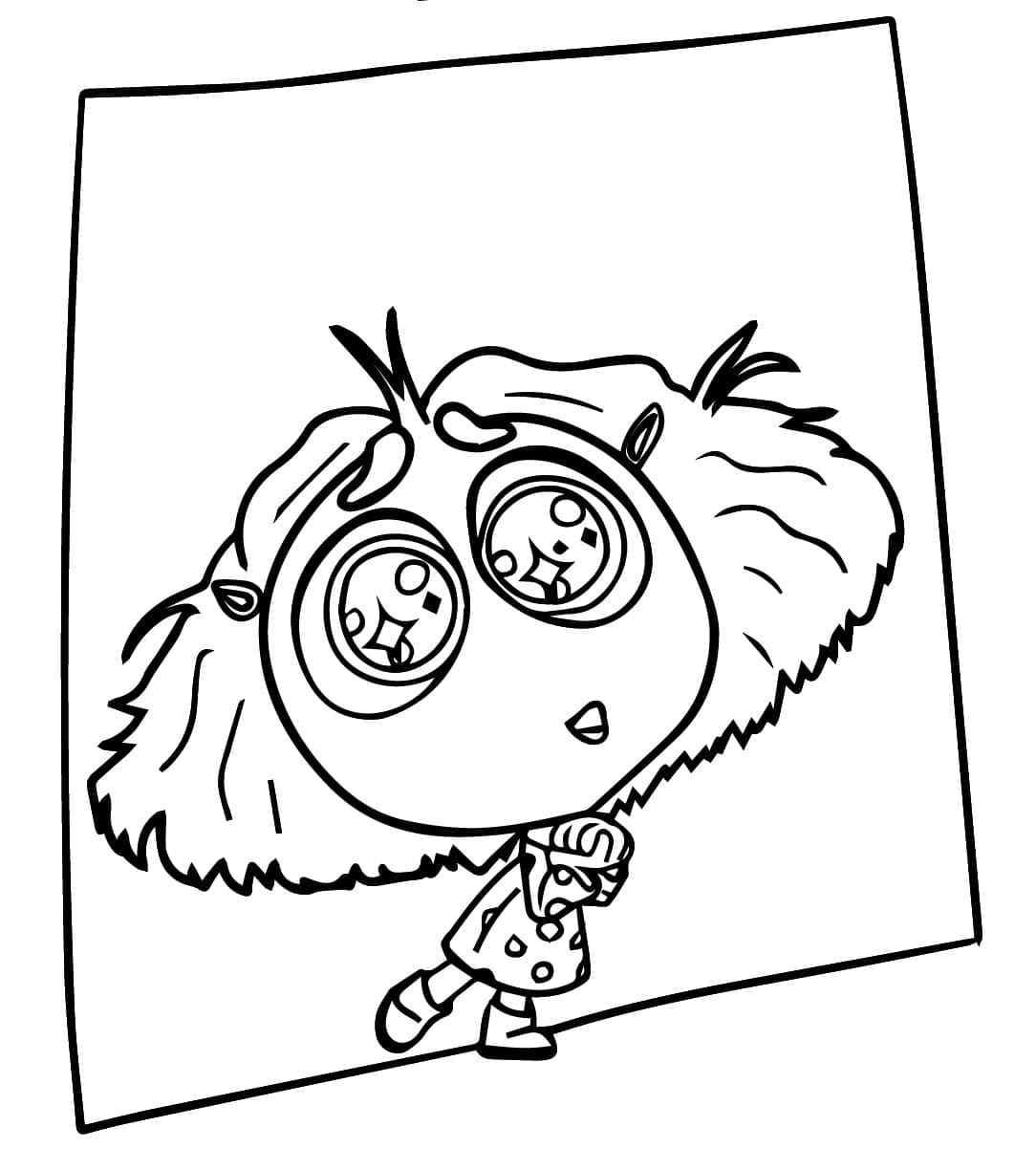 Desenho de Invejá de Pixar Divertida Mente 2 para Colorir