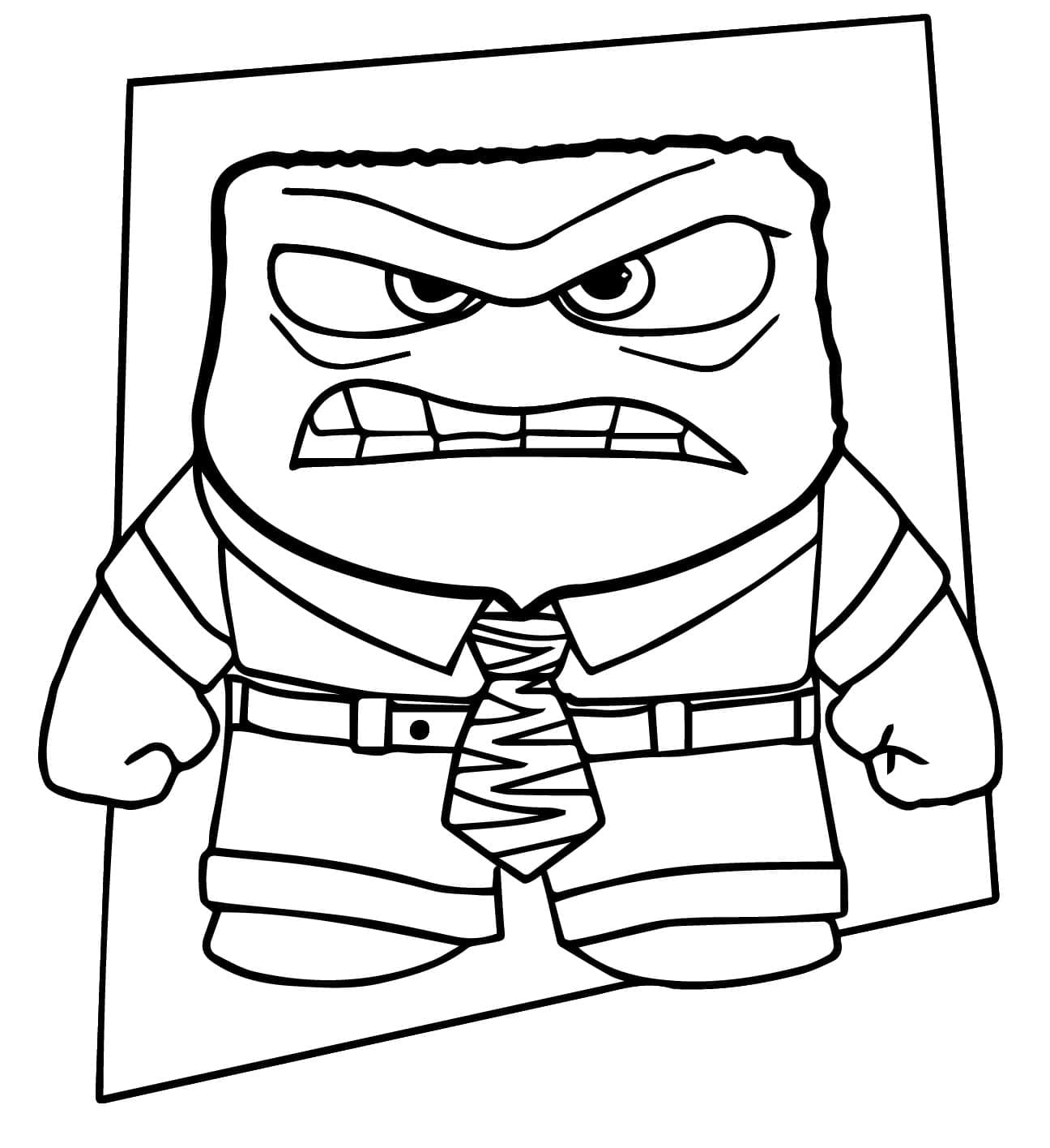 Desenho de Raiva de Divertida Mente 2 para Colorir