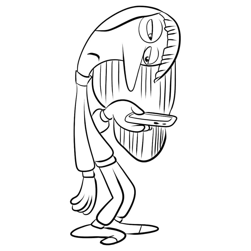 Desenho de Tédio Divertida Mente 2 para Colorir
