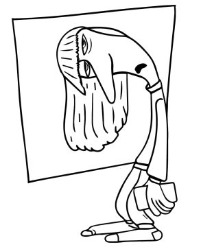 Desenho de tédio de Divertida Mente 2 para Colorir