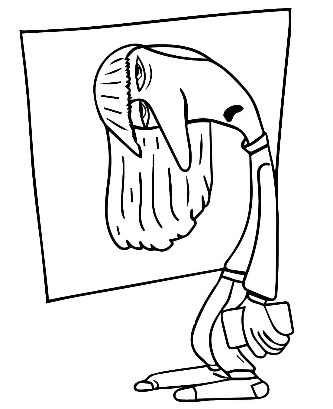 Desenho de Tédio de Divertida Mente 2 para Colorir