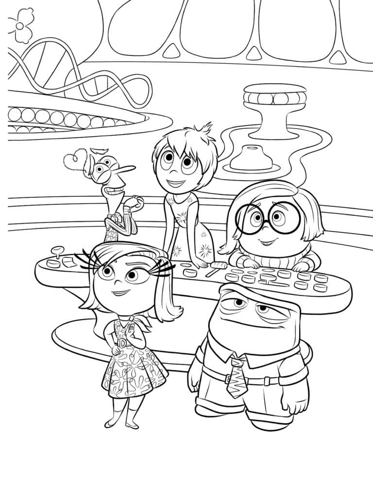 Baixar Grátis Desenho Divertida Mente para Colorir