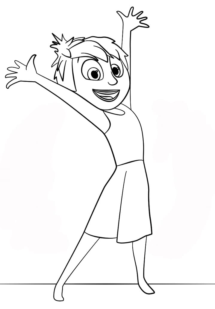 Desenho Alegria de Divertida Mente para Colorir Grátis