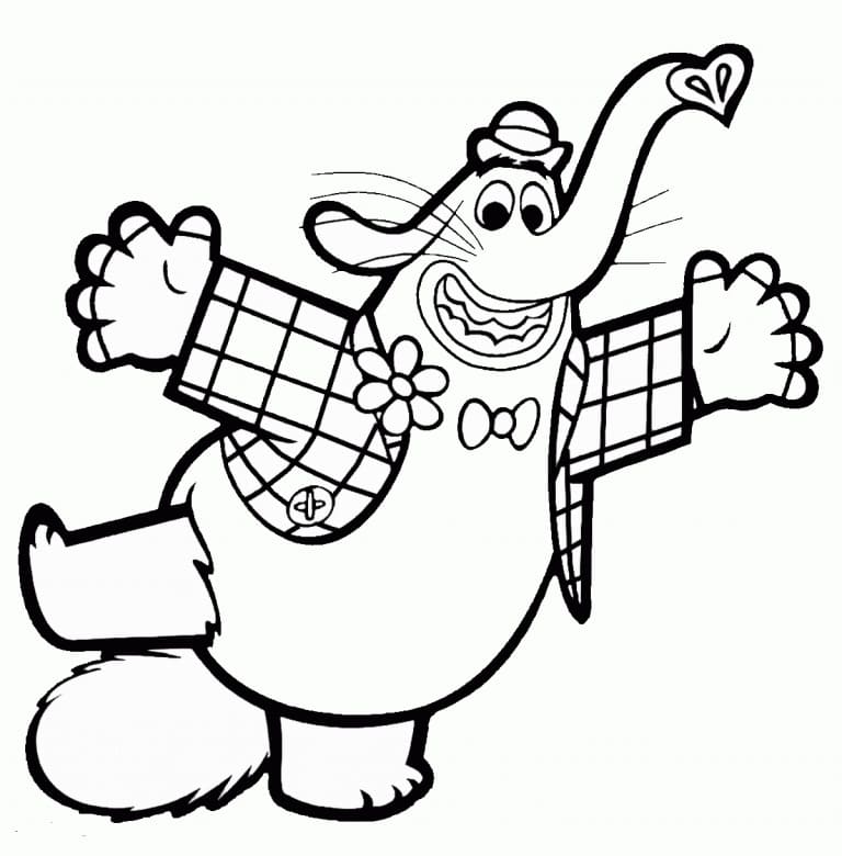 Desenho Bing Bong de Divertida Mente para Colorir Pdf