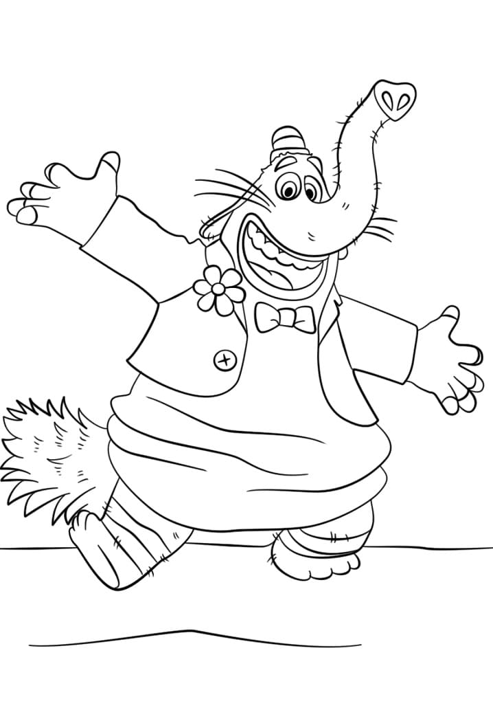 Desenho Bing Bong de Divertida Mente para Colorir