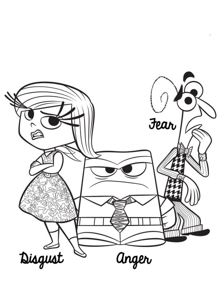 Desenho de Divertida Mente para Colorir