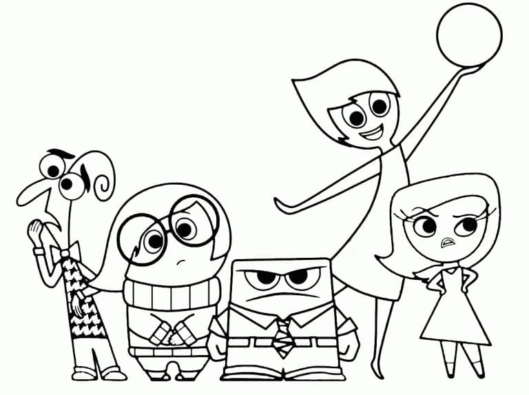 Desenho Imprimivel de Divertida Mente para Colorir