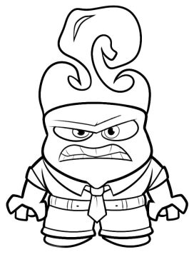 Desenho Raiva de Divertida Mente fácil para Colorir