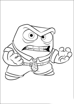 Desenho Raiva de Divertida Mente para Desenhar e Pintar com lápis de Cor