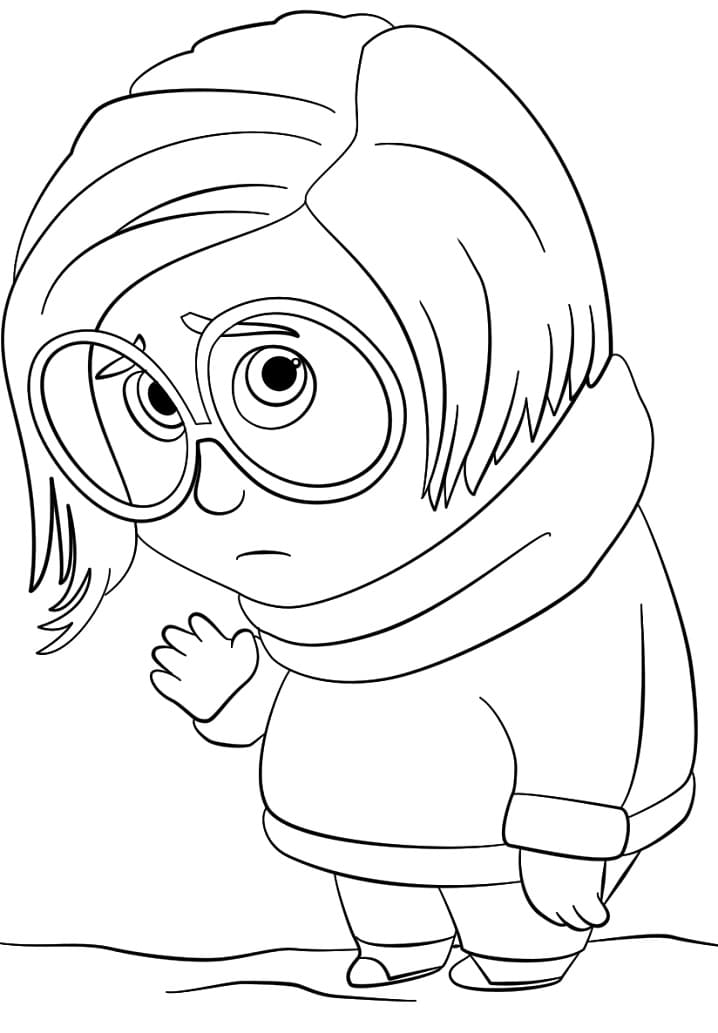 Desenho Tristeza de Divertida Mente para Colorir