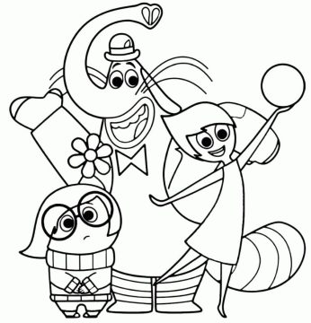 Download Desenho Pdf Divertida Mente para Colorir Completo