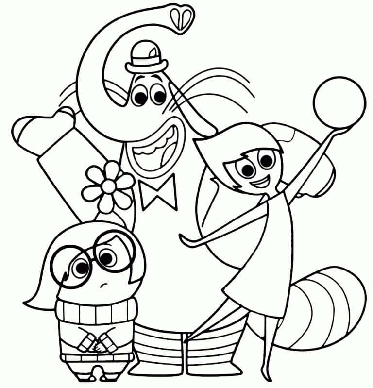 Download Desenho Pdf Divertida Mente para Colorir Completo