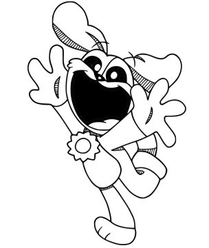 Desenho de Dogday Smiling Critters para Colorir