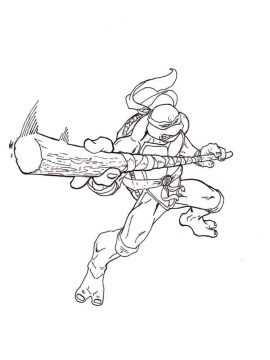 Desenho de Donatello Tartarugas Ninja para crianças para Colorir