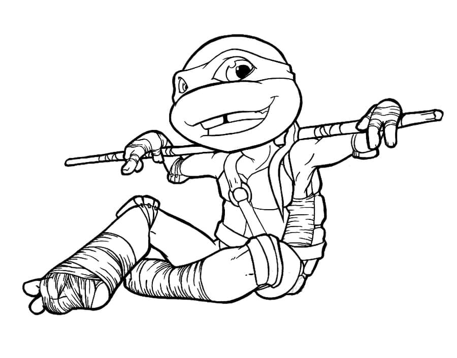 Desenhos de Donatello (Tartarugas Ninja) para Colorir