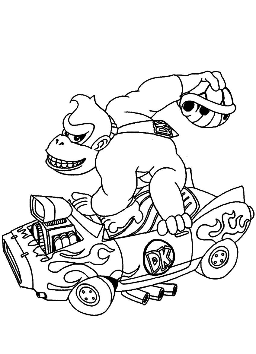 Desenhos de Donkey Kong para Colorir