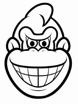 Desenho de Rosto de Donkey Kong para Colorir