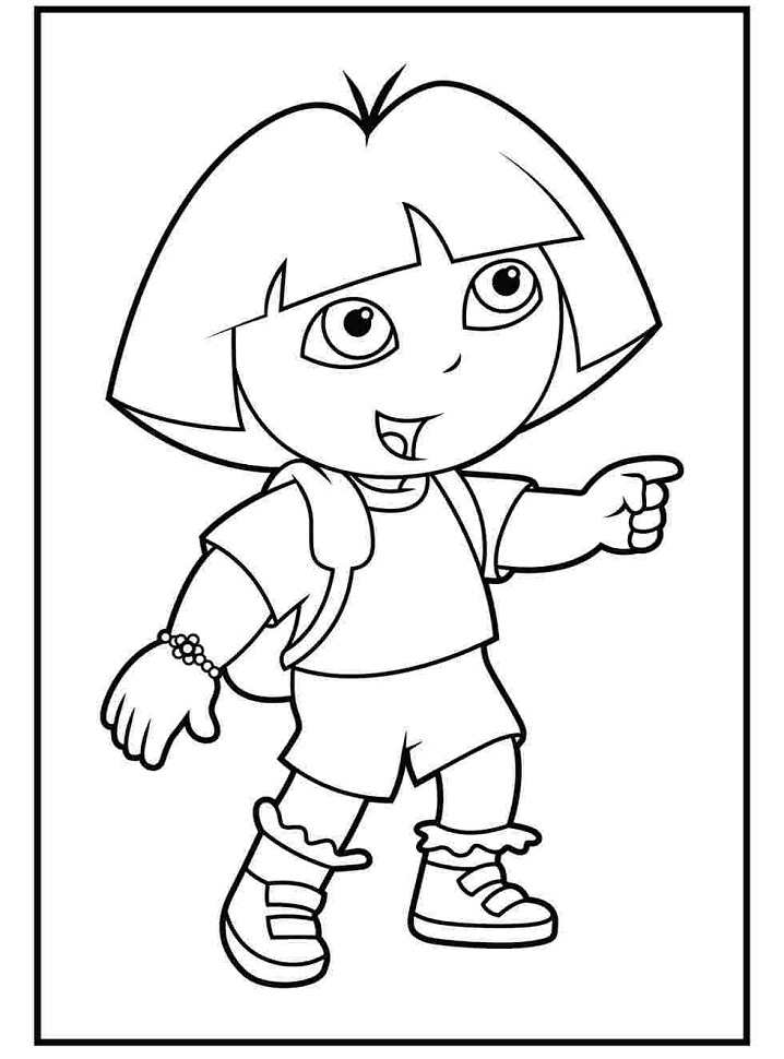 Desenho para Colorir Dora Aventureira