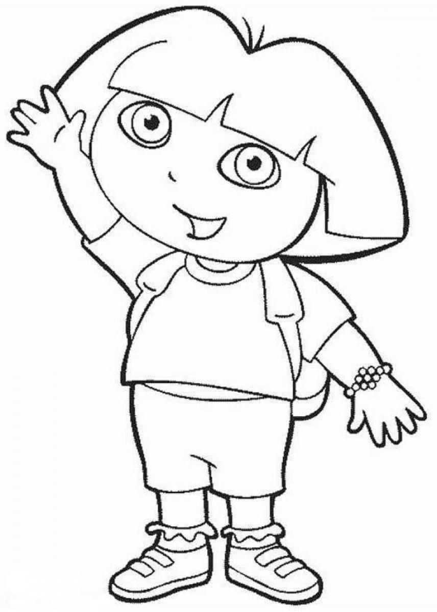 Desenho para Imprimir Dora Aventureira