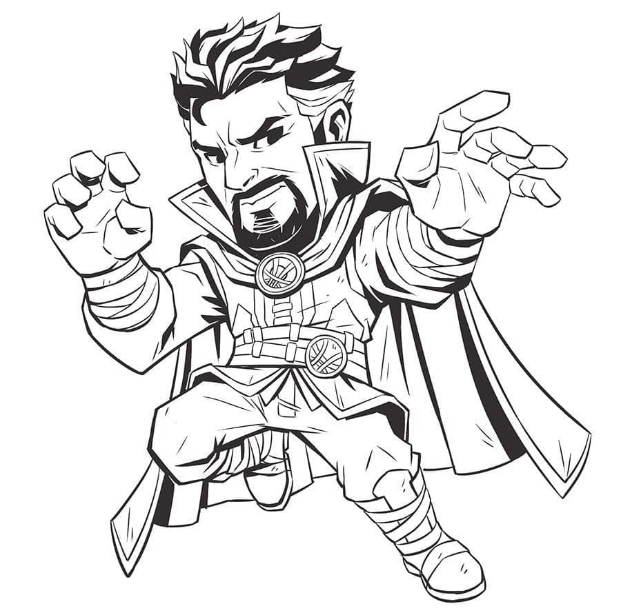 Desenho de Doutor Estranho Detalhado para Imprimir