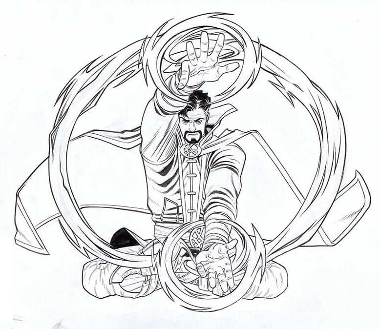 Desenho de Doutor Estranho Imprimivel Download