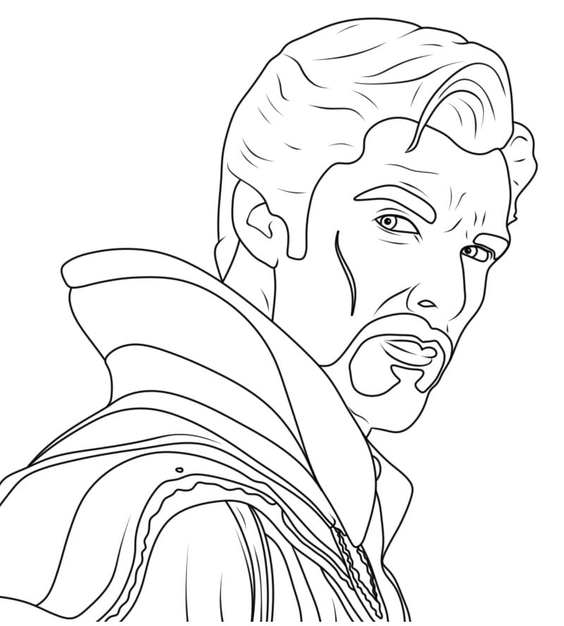 Desenho de Doutor Estranho para Colorir Pdf