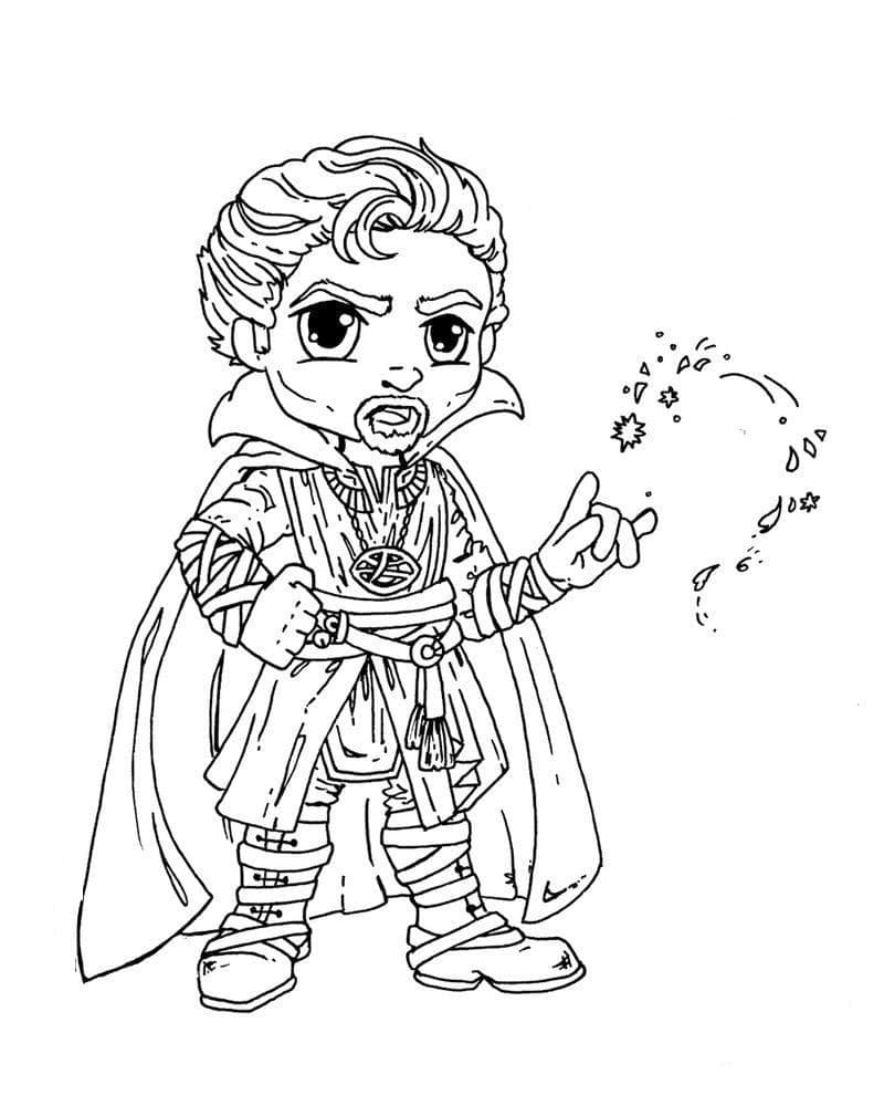 Desenho Doutor Estranho Bonito para Colorir