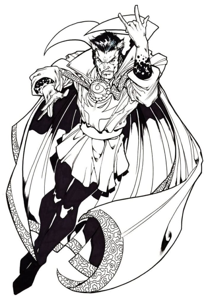 Desenho Doutor Estranho e Legal para Colorir
