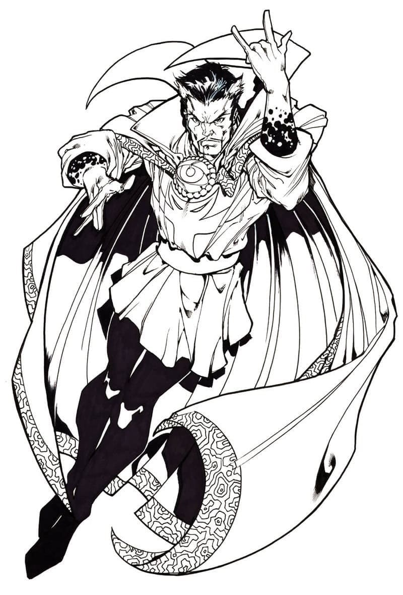 Desenho Doutor Estranho e Legal para Colorir