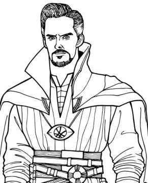 Desenho Doutor Estranho incrível para Colorir