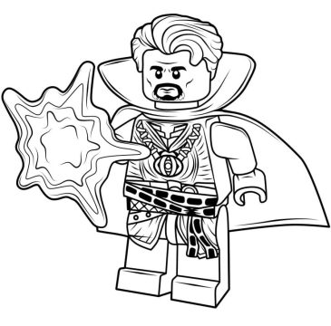 Desenho Doutor Estranho Lego para Colorir
