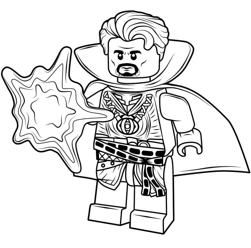 Desenho Doutor Estranho Lego para Colorir