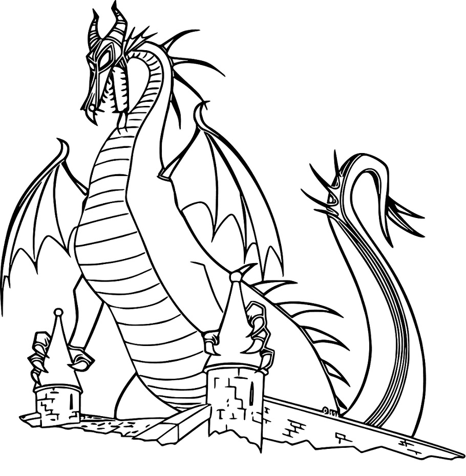 Desenho de Dragão Grátis para Imprimir e Colorir