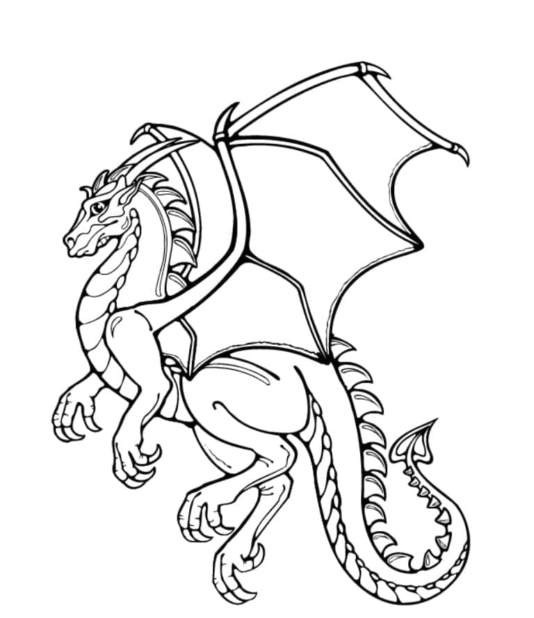 Desenho de Dragão Incrível para Colorir