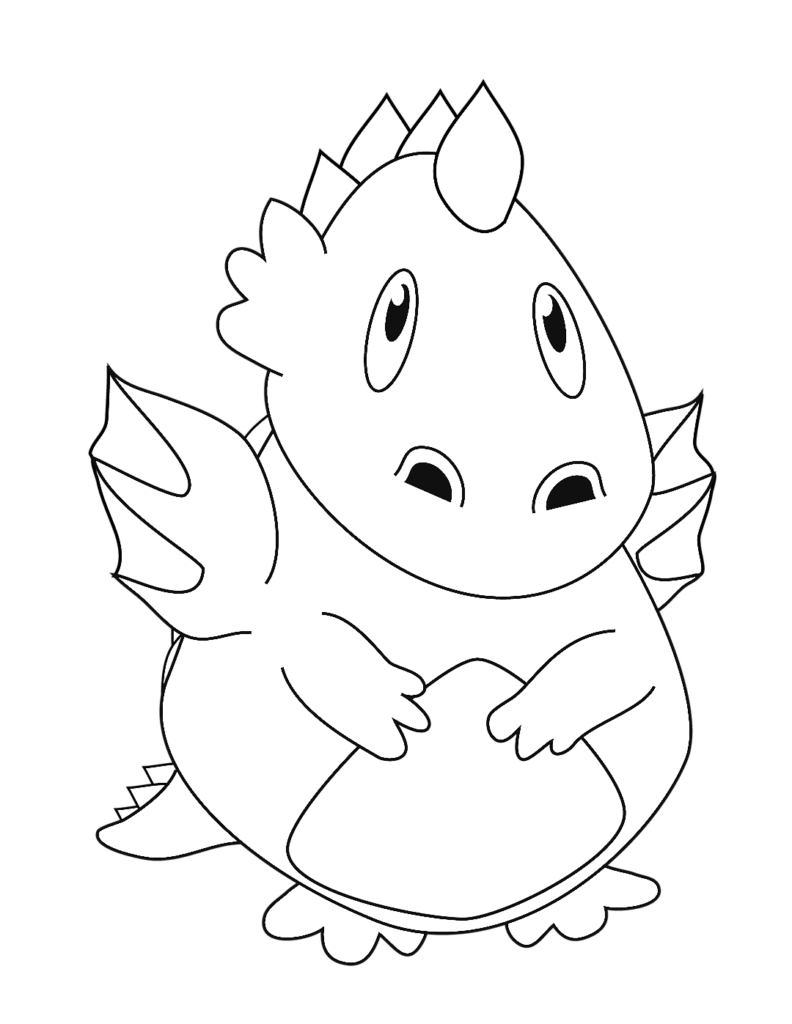 Desenho de Dragão para Colorir Download