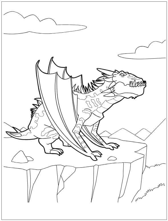 Desenho de Dragão para Crianças para Colorir
