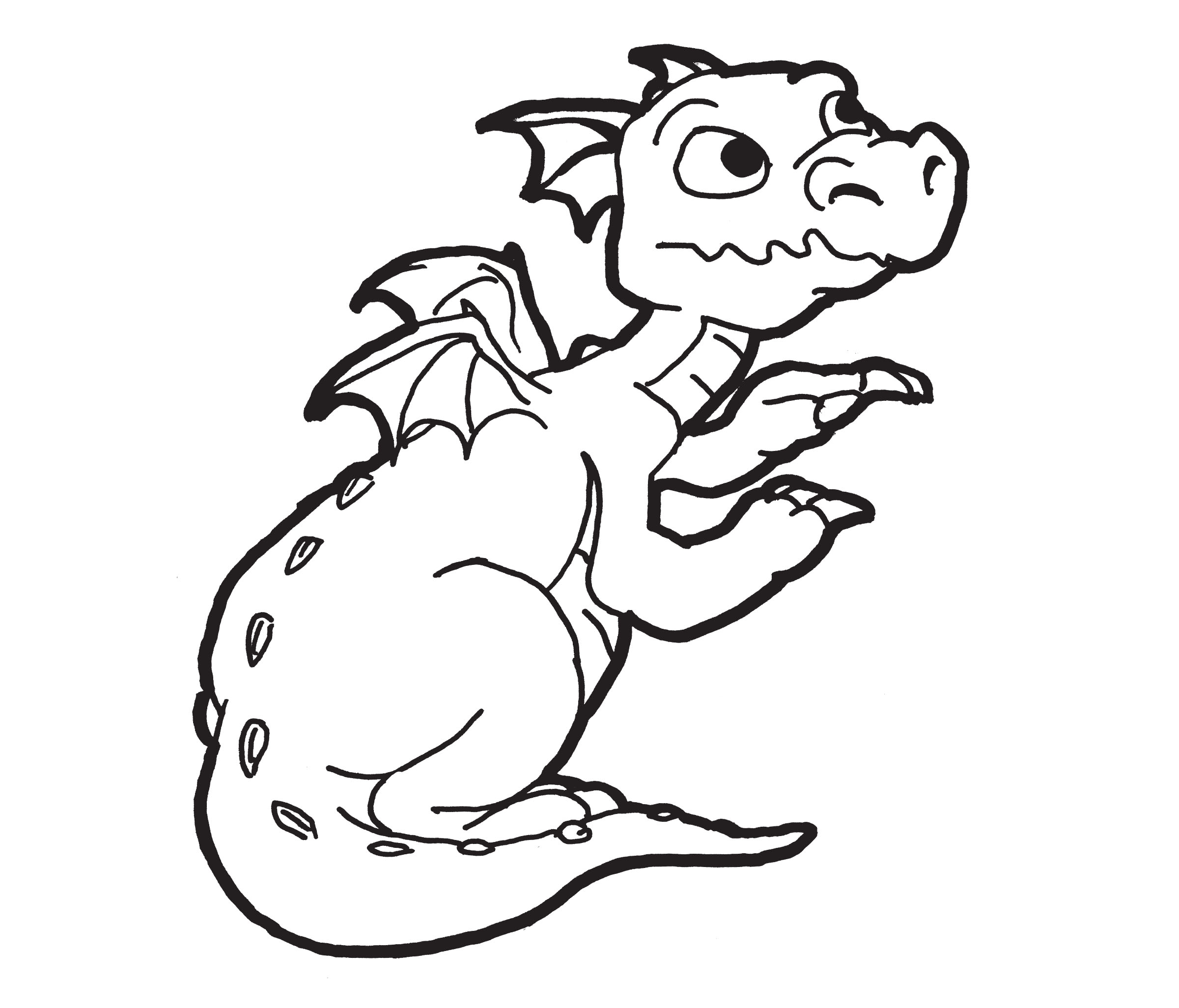 Desenho de Dragão Pdf para Colorir
