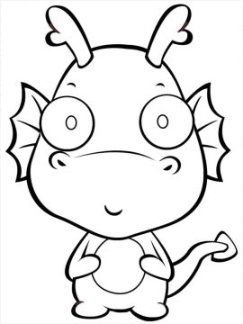 Desenho de Pequeno dragão para Colorir