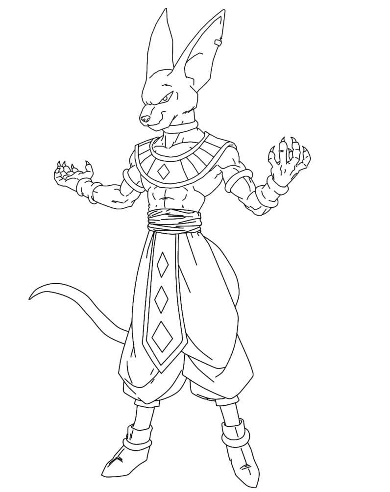 Desenhos de Beerus Dragon Ball Z para Colorir