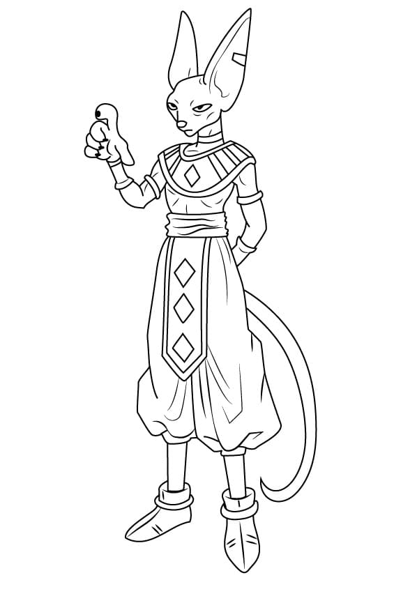 Desenhos de Beerus de Dragon Ball Z para Colorir