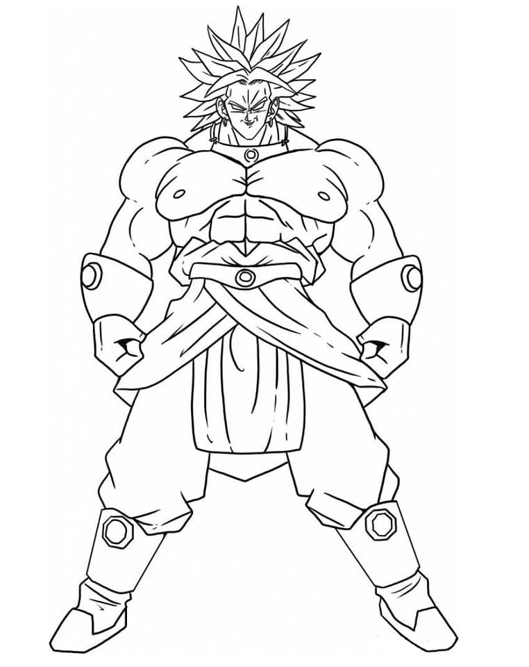 Desenhos de Broly Dragon Ball Z para Colorir