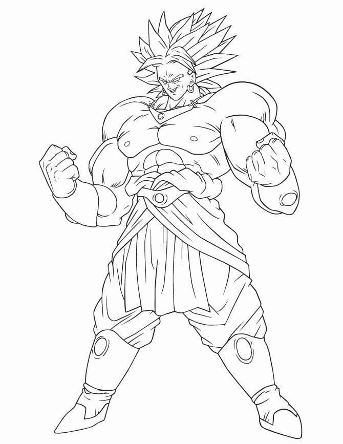 Desenhos de Broly de Dragon Ball Z para Colorir
