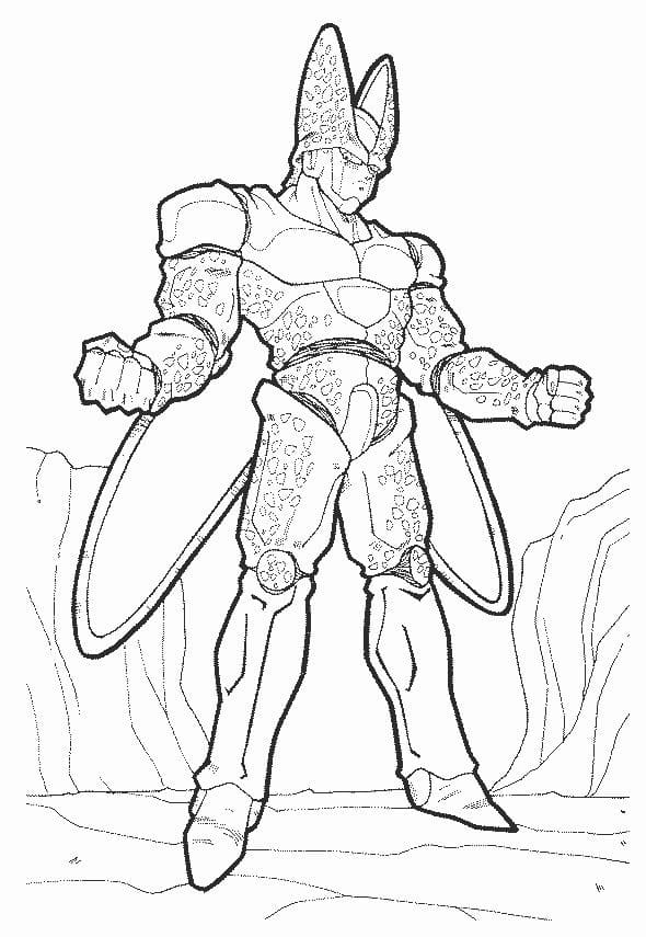 Desenhos de Cell de Anime Dragon Ball Z para Colorir