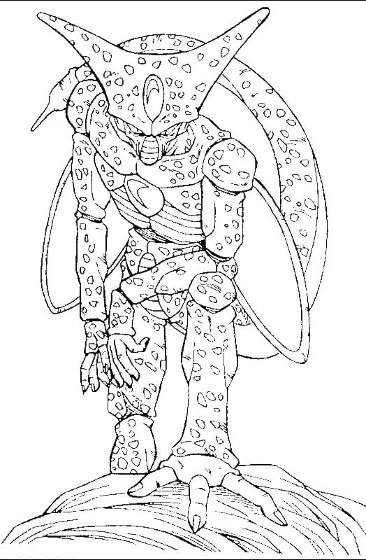 Desenhos de Cell de Dragon Ball Z para Colorir