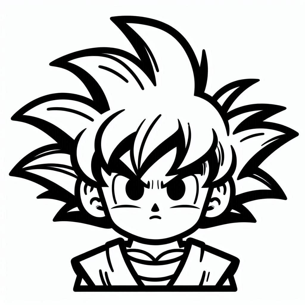 Desenhos de Chibi Goku de Dragon Ball Z para Colorir