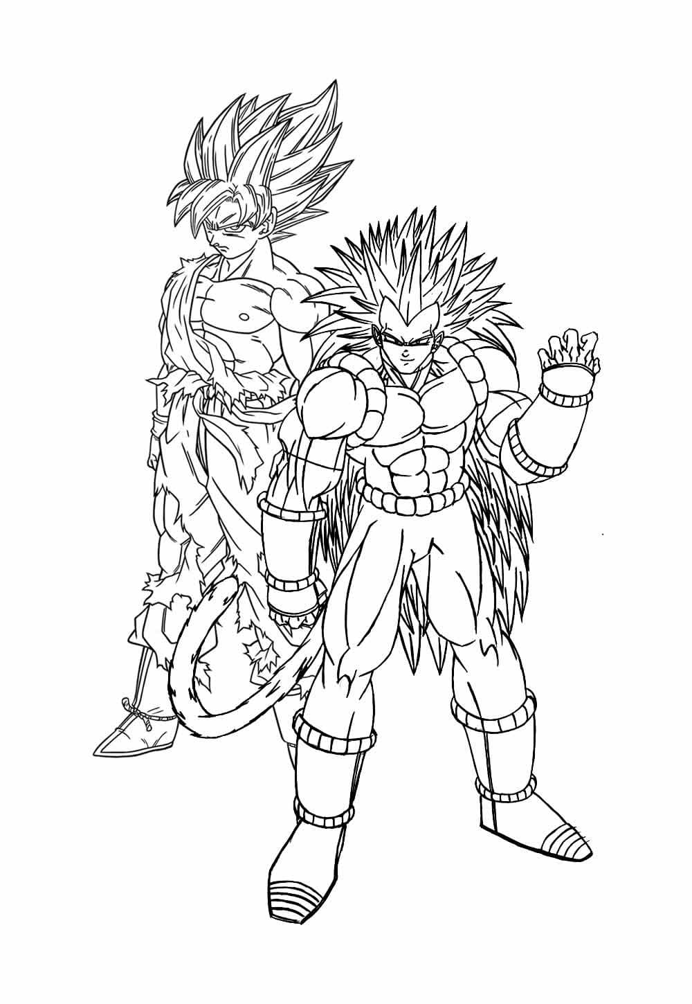 Desenhos de Dragon Ball Z Anime para Colorir