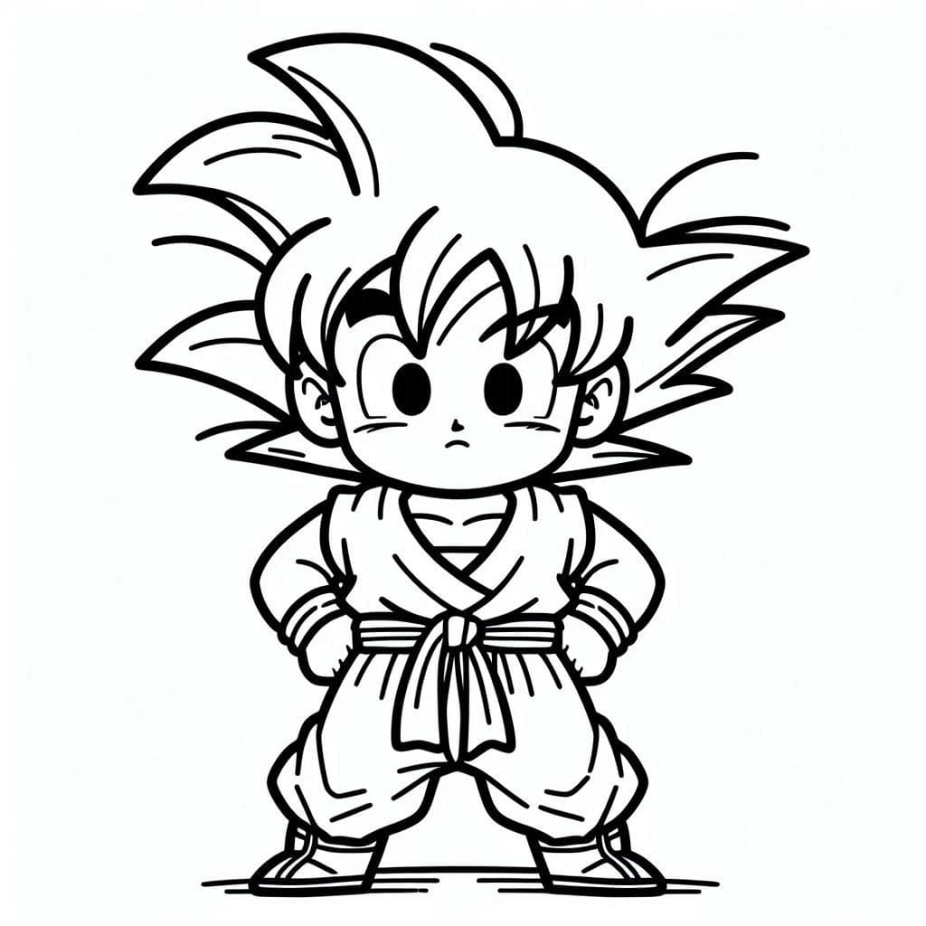 Desenhos de Dragon Ball Z Goku para Colorir
