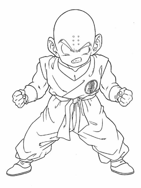 Desenhos de Dragon Ball Z Kuririn para Colorir